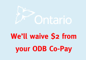 We will wave 2 dollars ODB or prescription refill